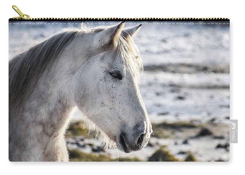 Winter Zip Pouch featuring the photograph Winter Thoughts by Listen To Your Horse