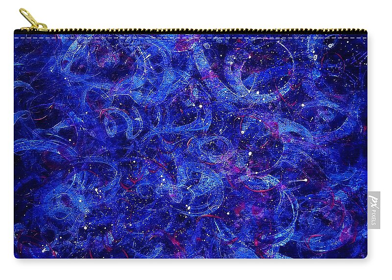 Swirl Zip Pouch featuring the painting Winter winds of change by Tina Mitchell