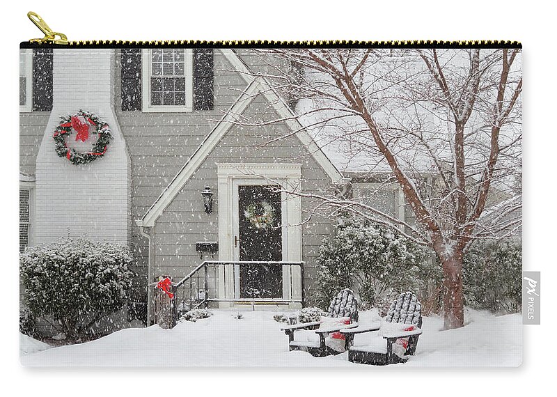 Westfield Zip Pouch featuring the photograph Winter - Winter holidays by Mike Savad