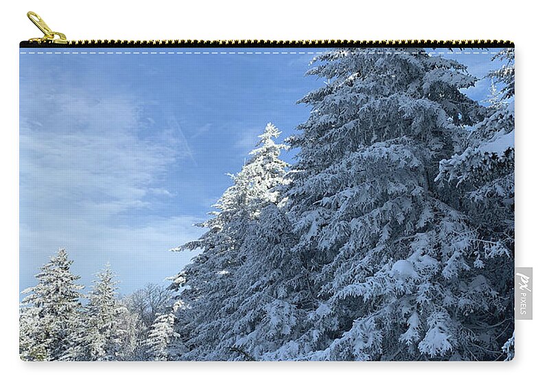  Zip Pouch featuring the photograph Winter Wonderland by Annamaria Frost
