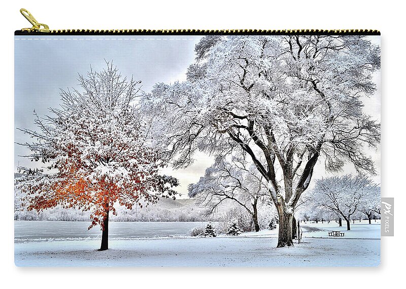 Winter Zip Pouch featuring the photograph Winter Wonderland by Susie Loechler