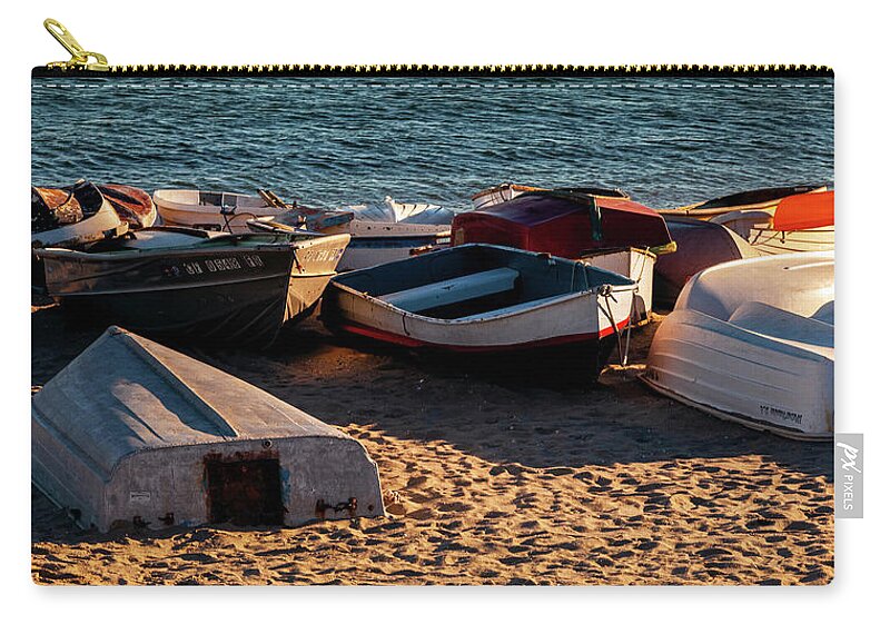 Boat Zip Pouch featuring the photograph Wishing for Water by Ryan Huebel