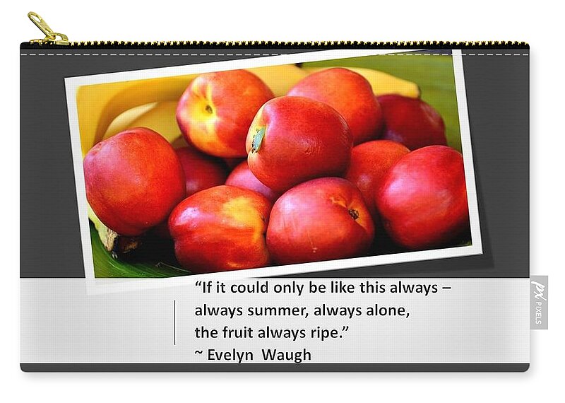 Summer Zip Pouch featuring the mixed media Wistful Summer Longings by Nancy Ayanna Wyatt