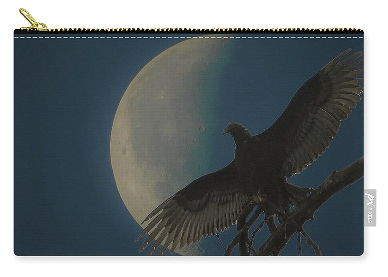 Vulture Zip Pouch featuring the photograph With Arms Wide Open by Carl Moore