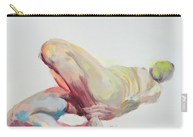 #woman Zip Pouch featuring the painting Woman 6 by Veronica Huacuja