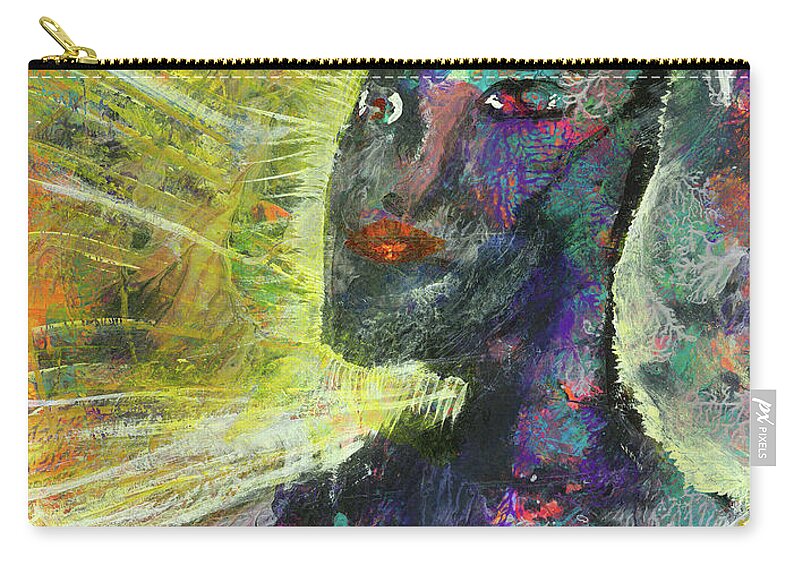 Woman Zip Pouch featuring the painting Woman by Tessa Evette