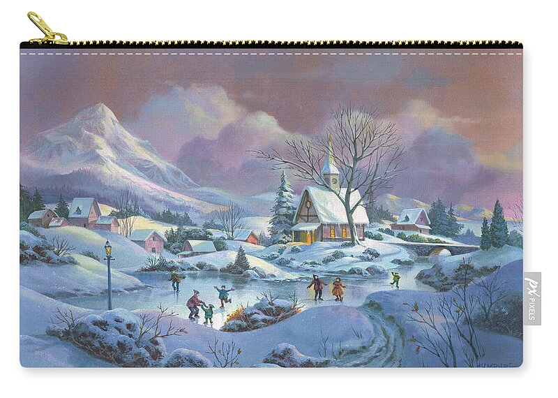 Winter Carry-all Pouch featuring the painting Wonderland by Michael Humphries