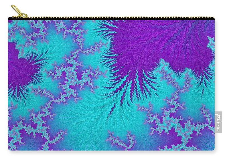 Fractal Carry-all Pouch featuring the digital art Wood Element #2 by Mary Ann Benoit
