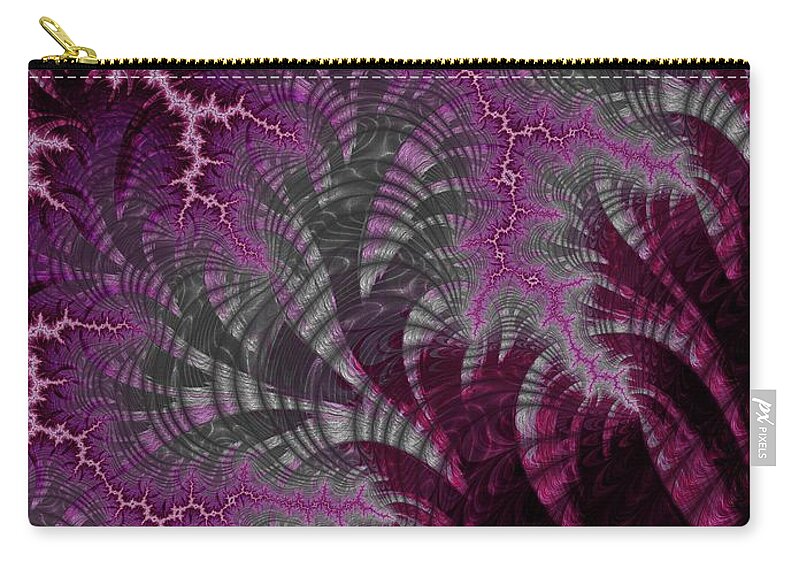 Fractal Carry-all Pouch featuring the digital art Wood Element #9 by Mary Ann Benoit