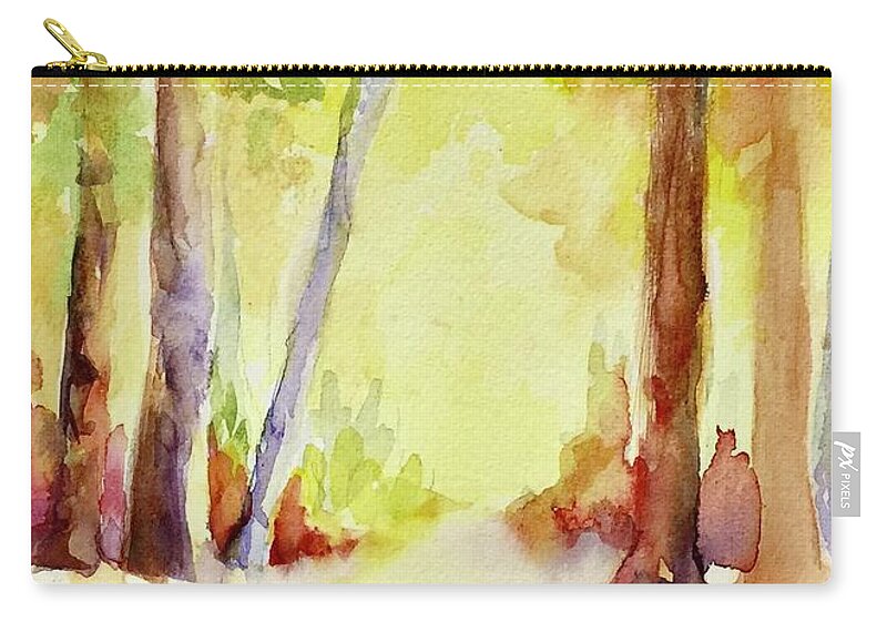 Forest Carry-all Pouch featuring the painting Wood Element by Caroline Patrick