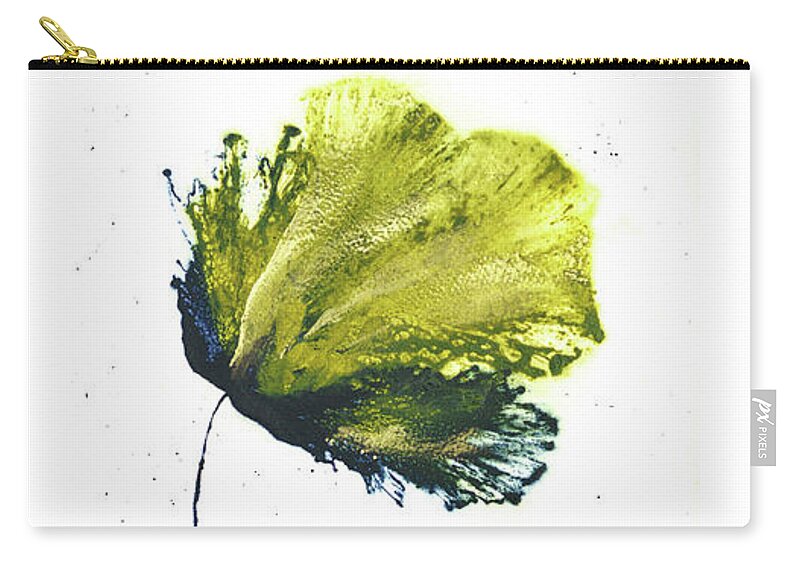 Contemporary Artwork Zip Pouch featuring the painting Woodland Flowers by Catherine Jeltes