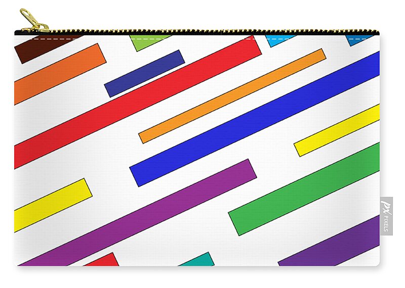 Abstract Zip Pouch featuring the digital art Woogie by George Pennington