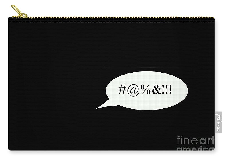 Mask Zip Pouch featuring the photograph Word Balloon by Dan Holm