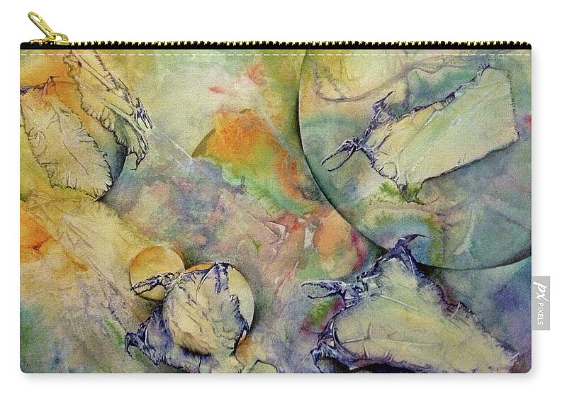 Symbolic Zip Pouch featuring the painting World Domination by Mr Dill