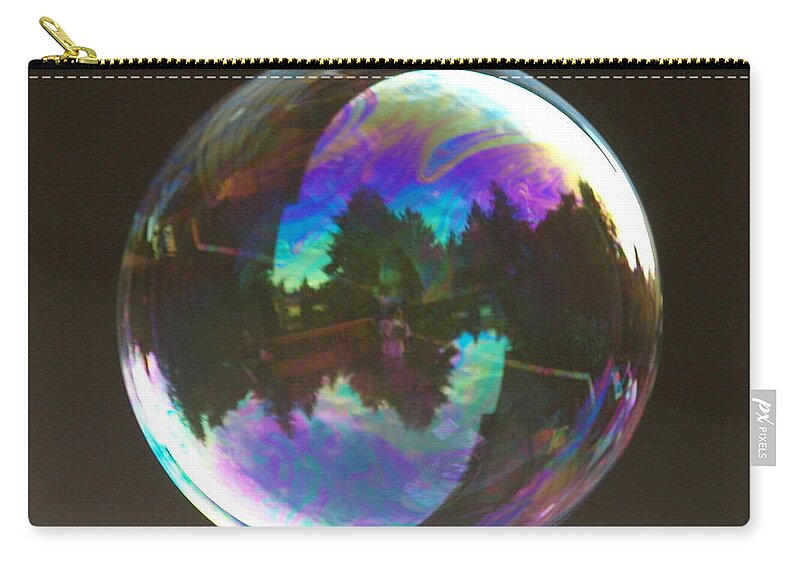 Bubble Zip Pouch featuring the photograph World in a Bubble by Tara Krauss