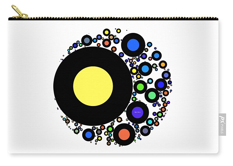 Geometric; Modern; Contemporary; Set Design; Gallery Wall; Art For Interior Designers; Book Cover; Wall Art; Album Cover; Cutting Edge; Yellow; Black; White; Blue; Green; Orange; World Zip Pouch featuring the painting World Order by Rafael Salazar