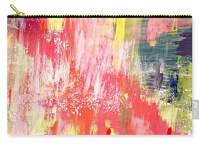 Abstract Zip Pouch featuring the painting World Upside Down by Christie Olstad