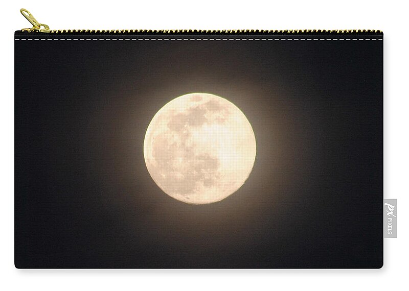 Moon Zip Pouch featuring the photograph Worm Moon by Vallee Johnson