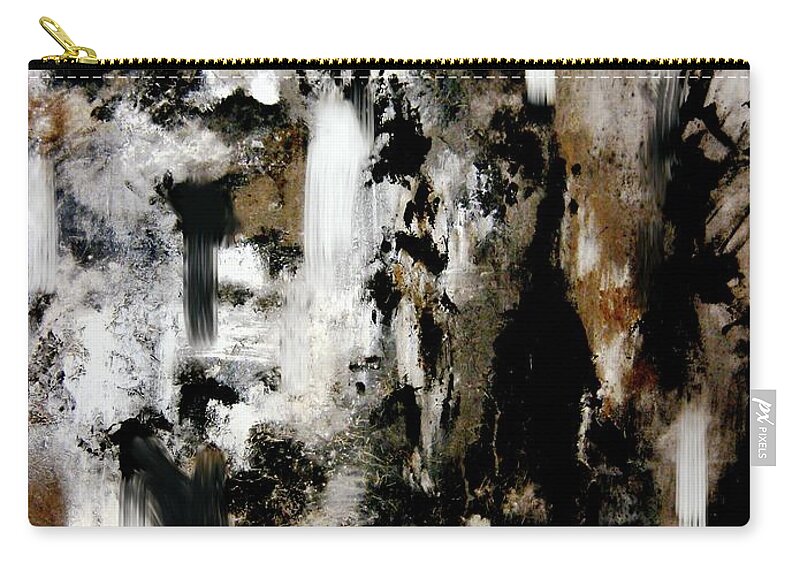 Contemporary Art Zip Pouch featuring the painting would I be offered clemency? by Jeremiah Ray