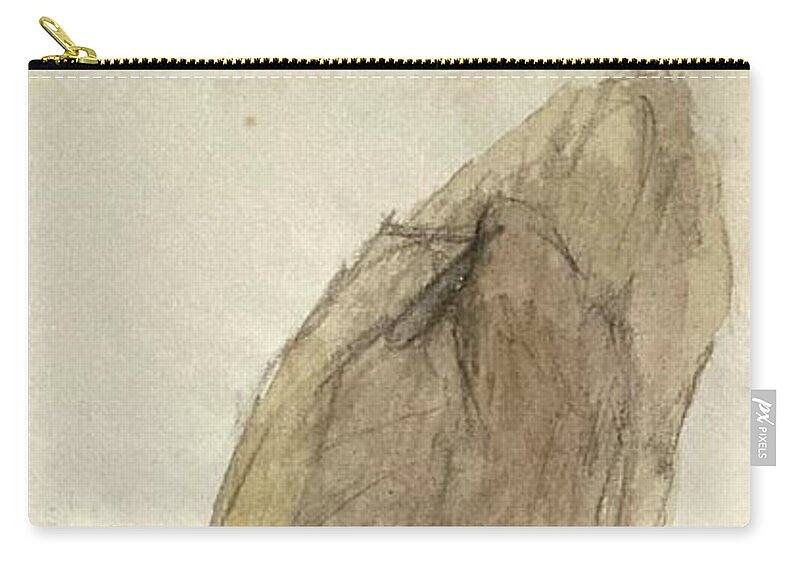Figure Carry-all Pouch featuring the painting Wrapped figure and coat by David Euler