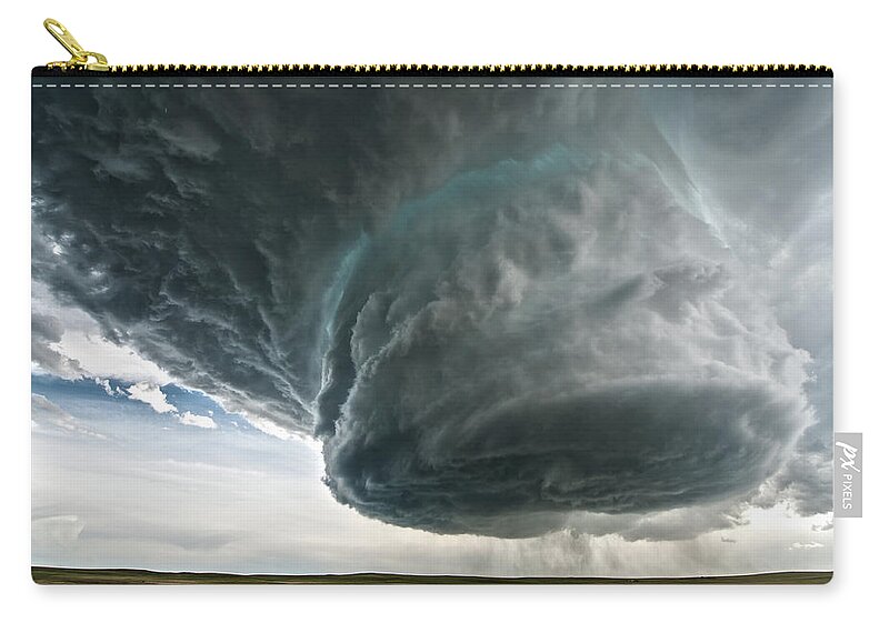 Weather Zip Pouch featuring the photograph Wright, Wyoming by Colt Forney