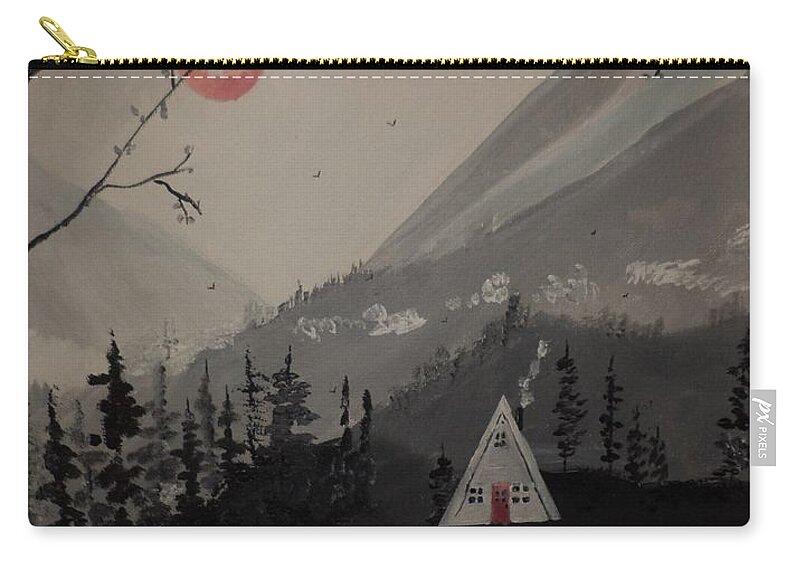 Landscape Zip Pouch featuring the painting Write Me A Story Painting by Donald Northup