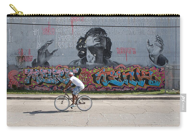Graffiti Carry-all Pouch featuring the photograph In These Arms - Wynwood Art District, Miami, Florida by Earth And Spirit