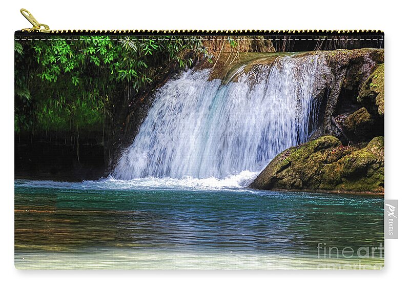 Waterfalls Zip Pouch featuring the photograph Y S Falls South Coast, St Elizabeth Parish  Jamaica by Elaine Manley