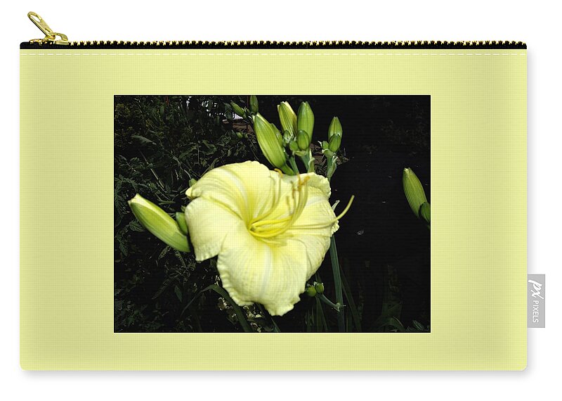 Lily Carry-all Pouch featuring the photograph Yellow Lily by Nancy Ayanna Wyatt