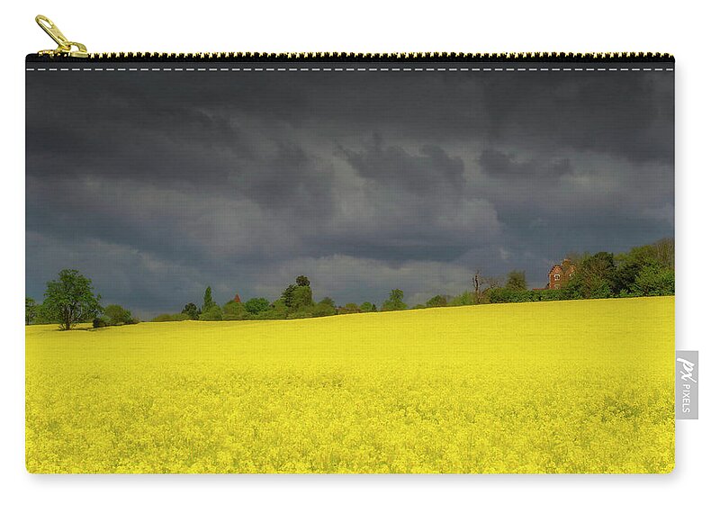 Landscape Zip Pouch featuring the photograph Yellow ocean 3 by Remigiusz MARCZAK