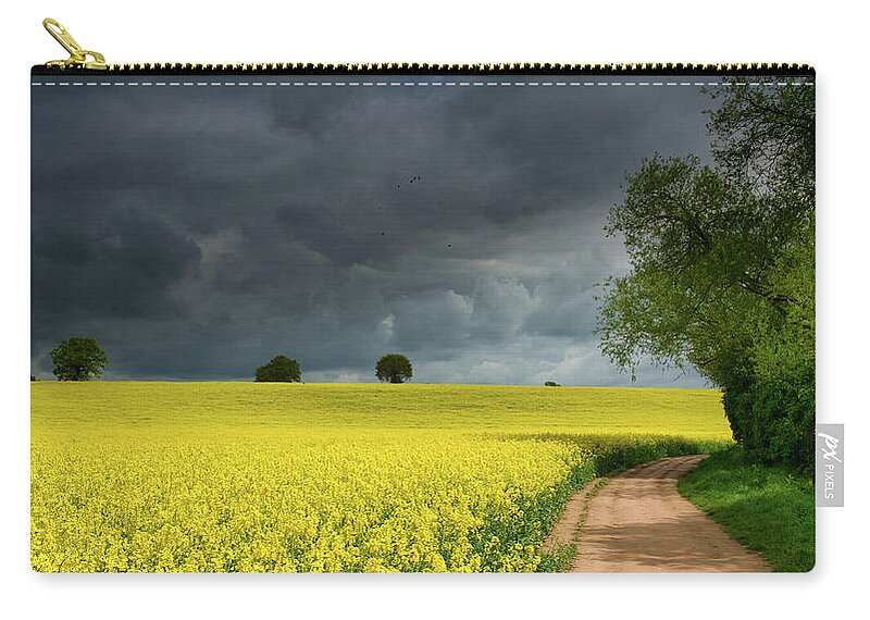 Landscape Zip Pouch featuring the photograph Yellow ocean 6 by Remigiusz MARCZAK