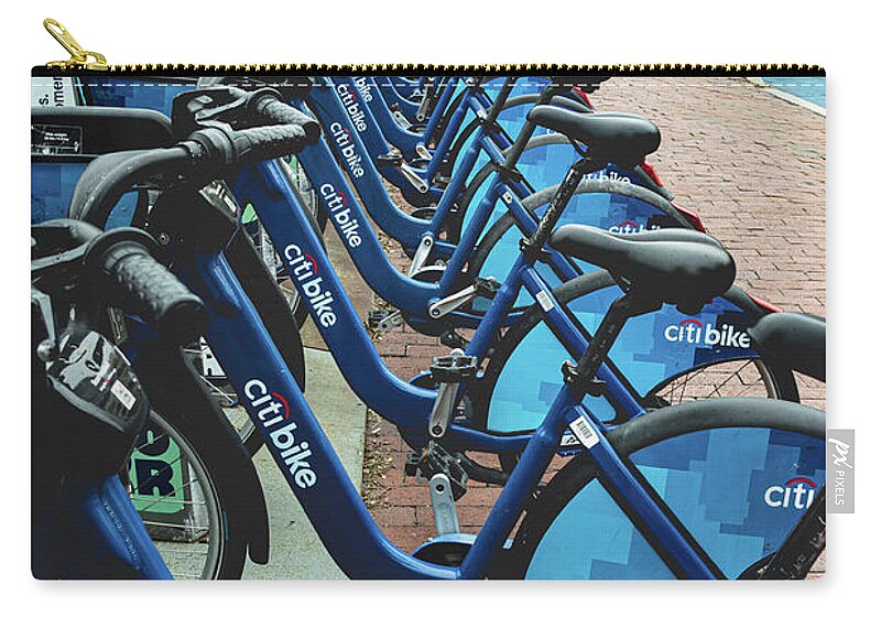 New York City Carry-all Pouch featuring the photograph Yikes Bikes by Leslie Struxness