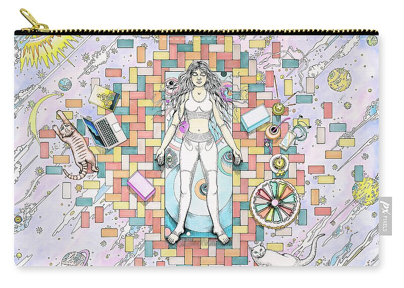 Yoga Carry-all Pouch featuring the painting Yoga Space-Shavasana by Vrindavan Das