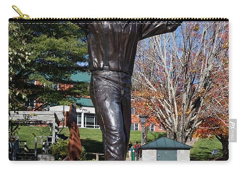 Yosef The Mountain Man Zip Pouch featuring the photograph Yosef the Mountain Man - Appalachian State University by Mountain Dreams
