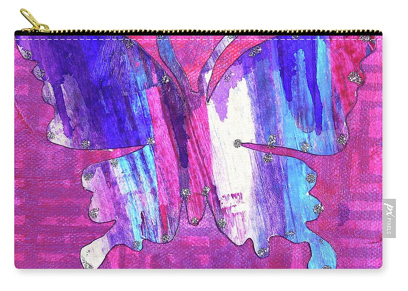 Butterfly Zip Pouch featuring the painting You Are Beautiful Butterfly by Lisa Crisman