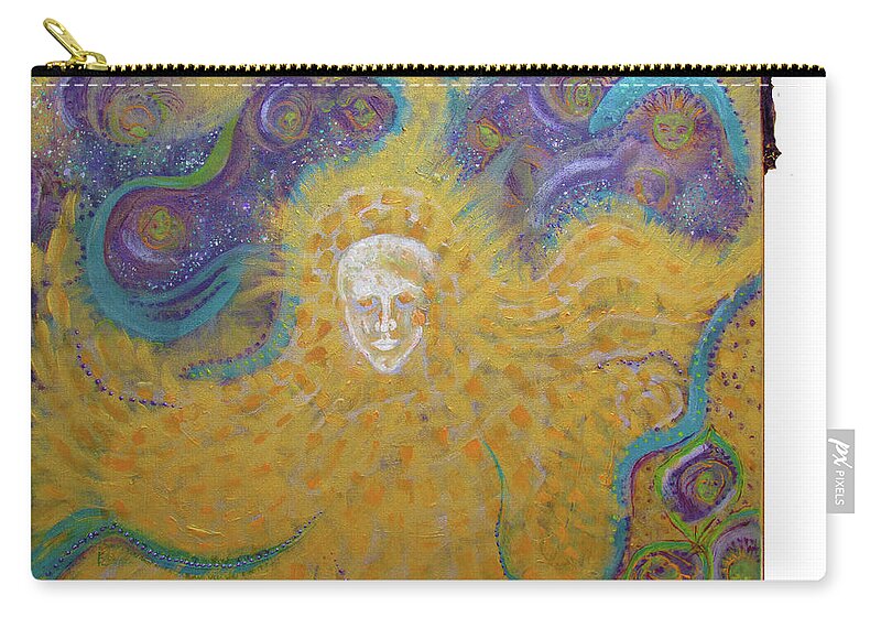 Not Alone Zip Pouch featuring the painting You Are Not Alone by Feather Redfox