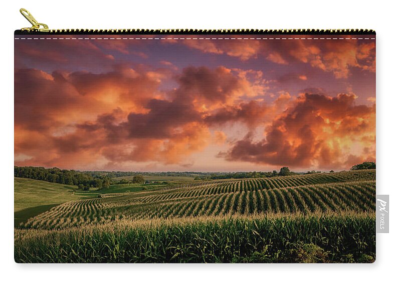 Iowa Zip Pouch featuring the photograph You Know It Must Be Iowa by Mountain Dreams