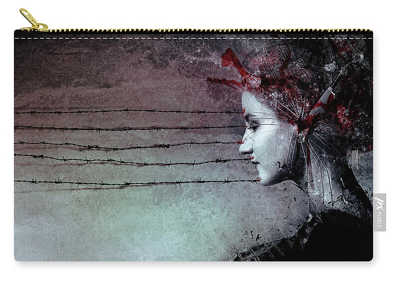 Music Carry-all Pouch featuring the digital art You Promised me a Symphony by Mario Sanchez Nevado