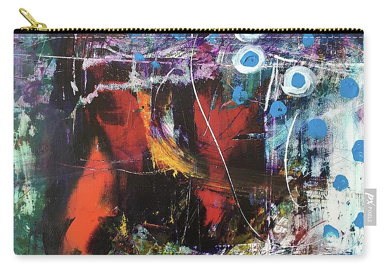 Abstract Art Zip Pouch featuring the painting You Will See by Rodney Frederickson