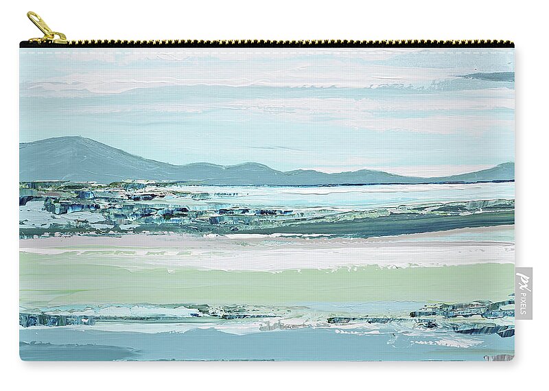 Abstract Zip Pouch featuring the painting Your Happy Place by Christine Bell