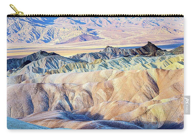 Death Valley National Park Zip Pouch featuring the photograph Zabriskie Point by Marla Brown