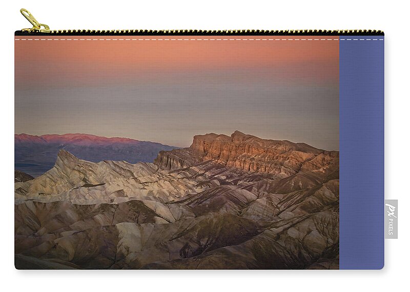 Death Valley Sunrise Carry-all Pouch featuring the photograph Zabriskie Sunrise by Rebecca Herranen