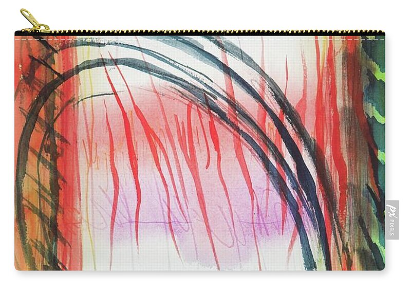 #zebra #zebradebra #abstract #watercolor #watercolorpainting #red #glenneff #neff #thesoundpoetsmusic #picturerockstudio #abstractwatercolor Www.glenneff.com Zip Pouch featuring the painting Zebra Debra by Glen Neff