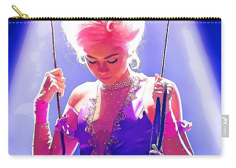 The Greatest Showman Zip Pouch featuring the mixed media Zendaya The Greatest Showman by Marvin Blaine