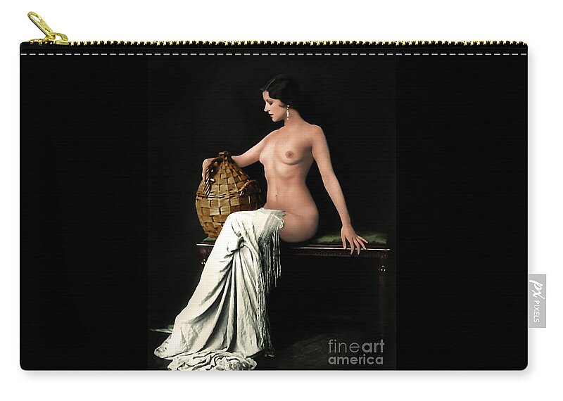 Ziegfeld Girl Carry-all Pouch featuring the digital art Ziegfeld Girl by Franchi Torres