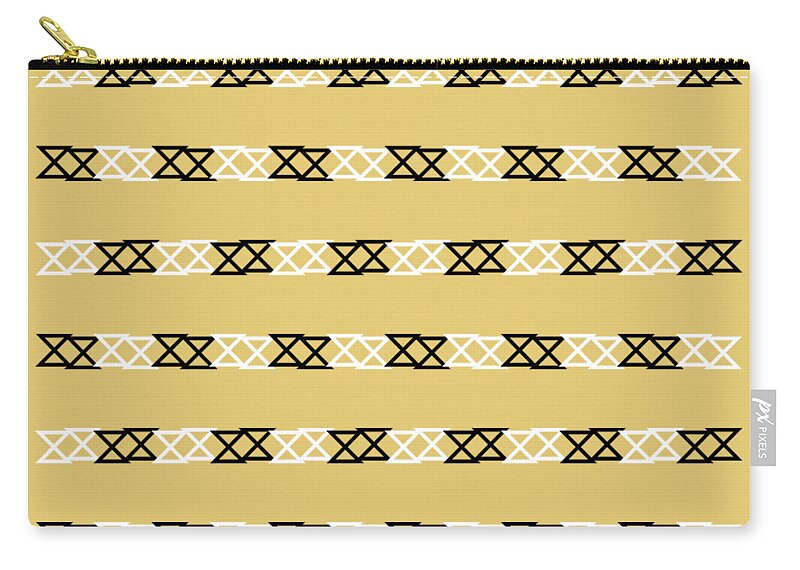 Distortion Zip Pouch featuring the mixed media ZigZag Illusion 2 by Gianni Sarcone