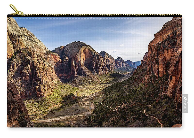 Zion Canyon Carry-all Pouch featuring the photograph Zion Canyon National Park by Bradley Morris