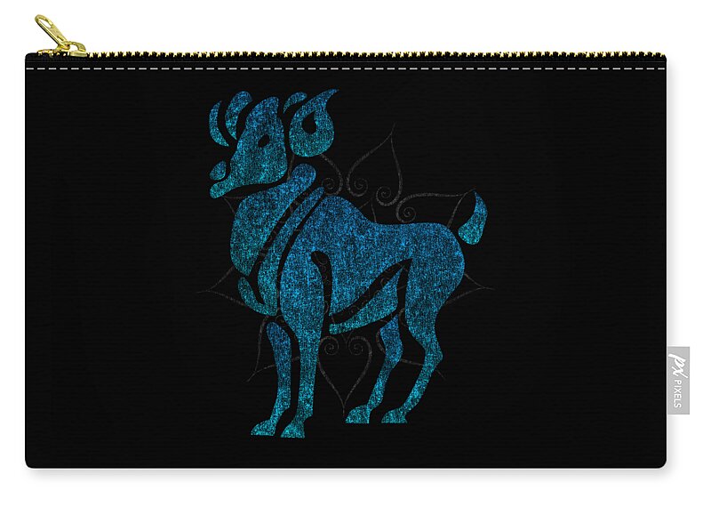 Funny Zip Pouch featuring the digital art Zodiac Sign Pisces by Flippin Sweet Gear