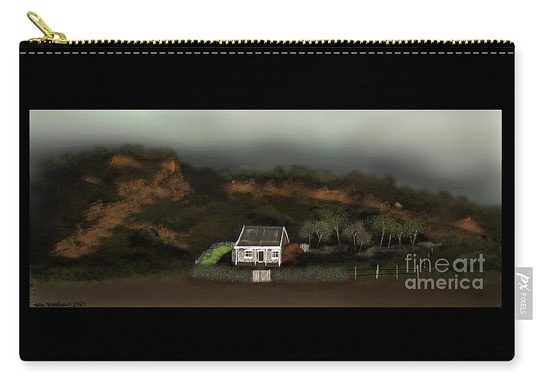 Cottage Zip Pouch featuring the digital art Zoey's Cottage by Julie Grimshaw