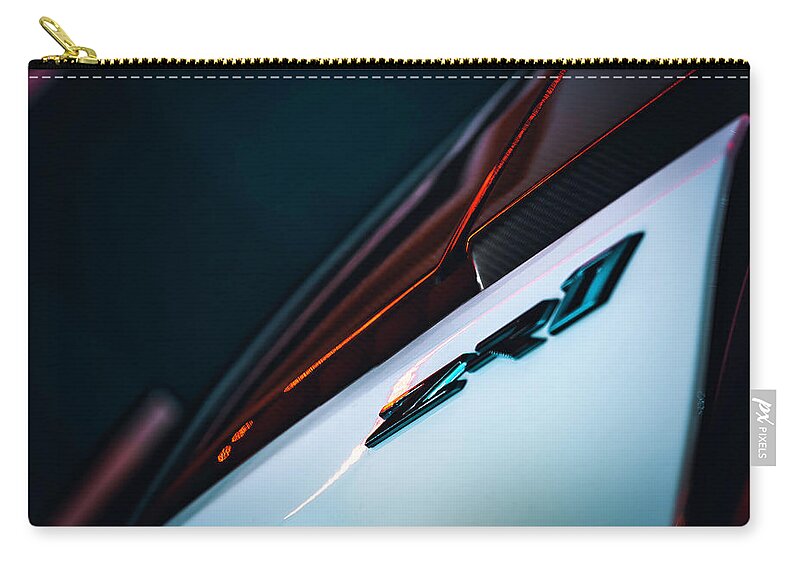 Zr1 Zip Pouch featuring the photograph ZR1 Perspective II by Lourry Legarde